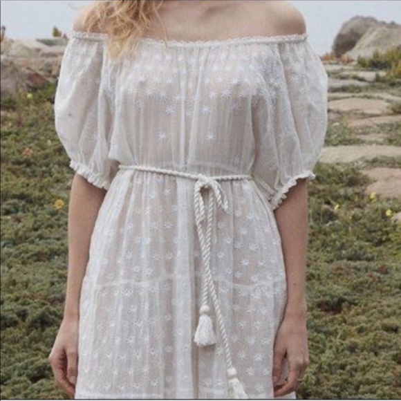 New Doen London Tansy Maxi Dress in Salt / White - Picture 9 of 15